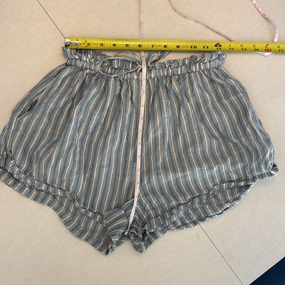 Doen Blue and White Striped Women's Pajama Shorts - Picture 13 of 17